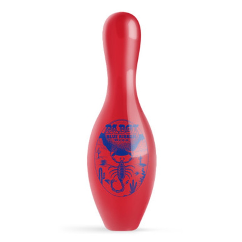 OTBB Pabst Blue Ribbon Scorpion Red/Blue Bowling Pin