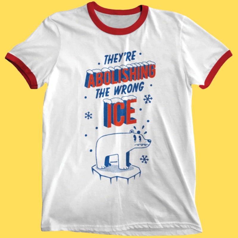 ‘Wrong ICE’ Ringer Shirt|Small|Medium|Large|X-Large|2XL