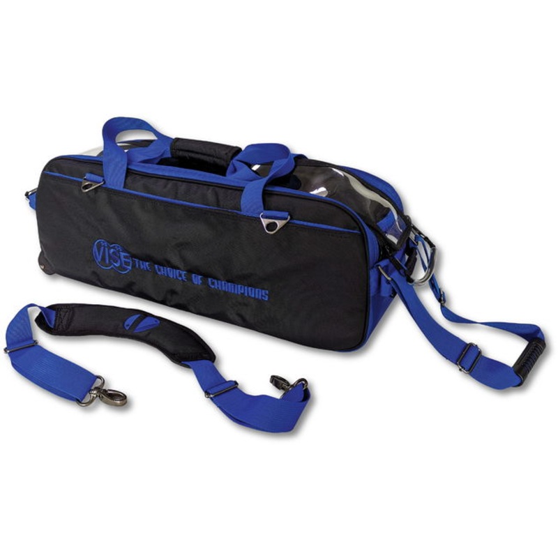 Vise 3 Ball Clear Top Roller/Tote Black/Blue