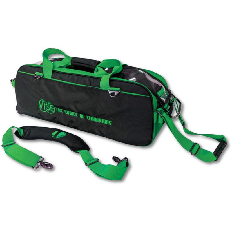 Vise 3 Ball Clear Top Roller/Tote Black/Green