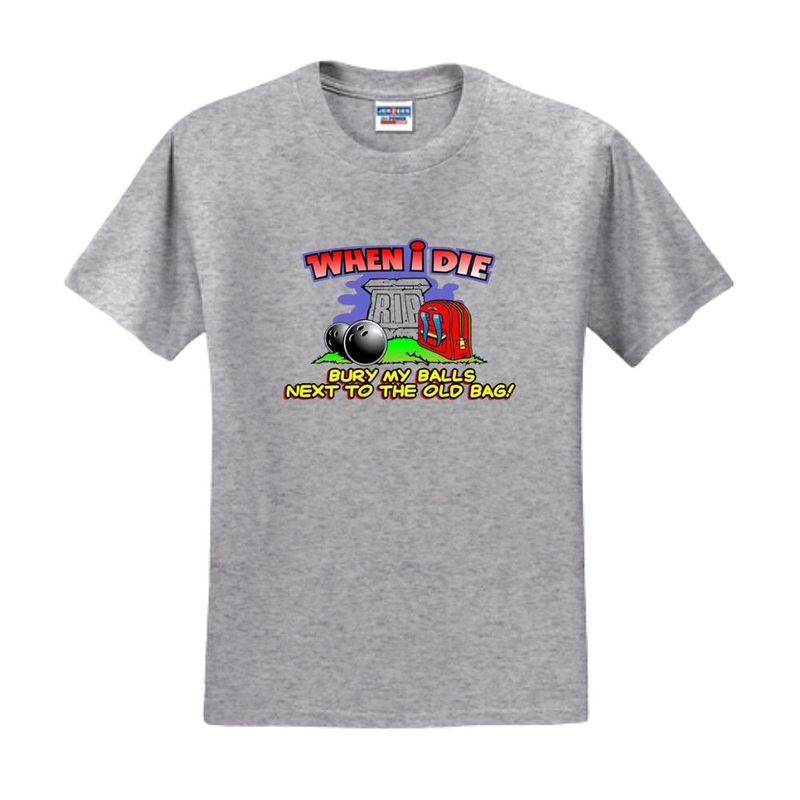 When I Die Bowling T-Shirt- Gray