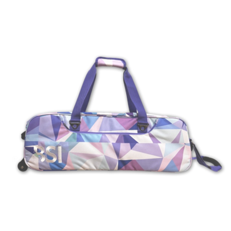 BSI Triple Tote Bag Pink/Purple Triangles Print