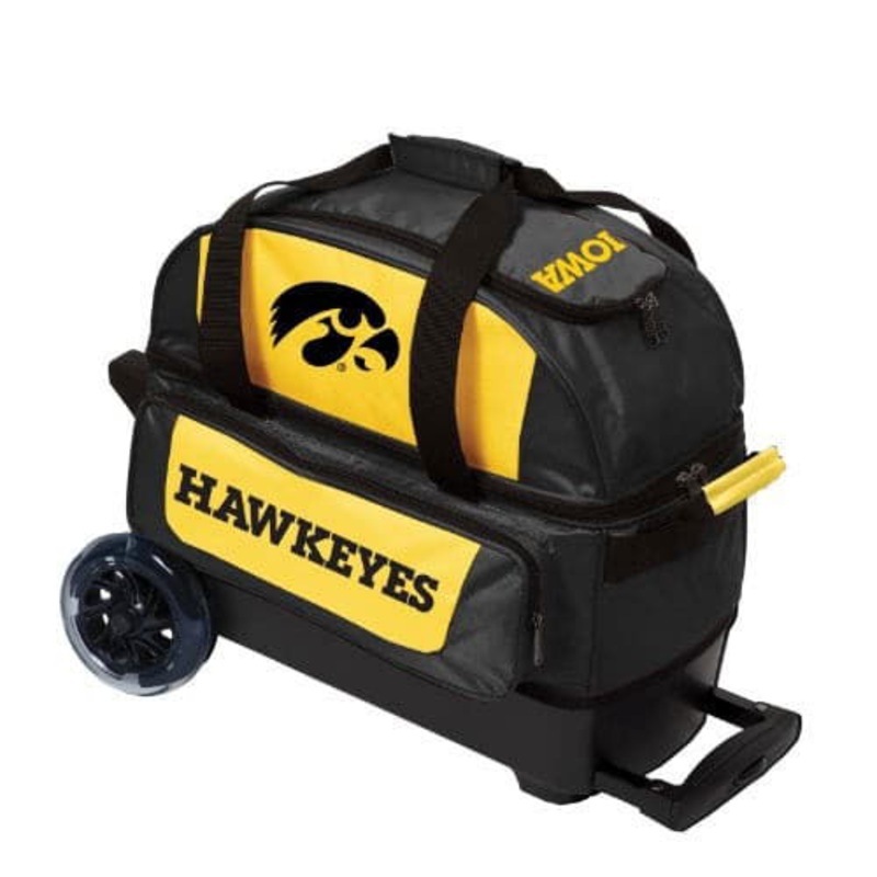 KR Strikeforce NCAA Iowa Hawkeyes Double Roller Bowling Bag
