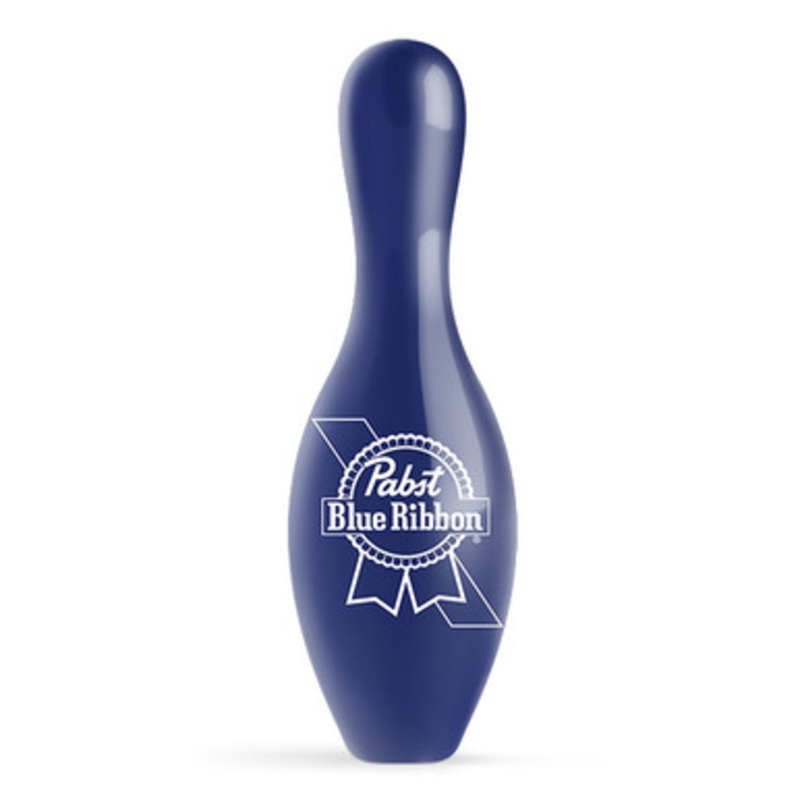 OTBB Pabst Blue Ribbon Logo Blue Bowling Pin