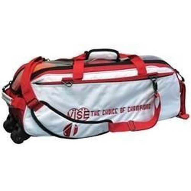 Vise Clear Top 3 Ball Tote White/Red Bowling Bag