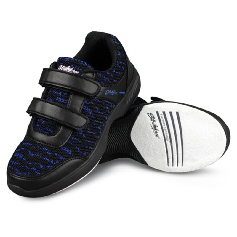 KR Strikeforce Youth Flyer Mesh Lite Bowling Shoes – Black/Royal – Velcro