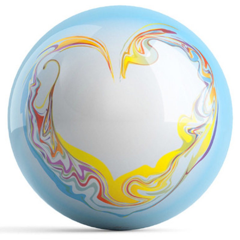 OTBB Colorful Heart Bowling Ball
