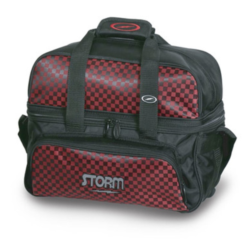 Storm 2-Ball Tote Deluxe Bowling Bag Checkered Red/Black