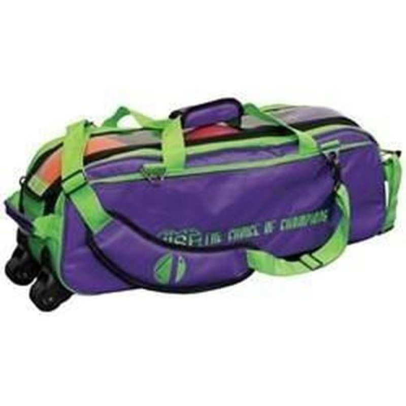 Vise Clear Top 3 Ball Tote Grape/Green Bowling Bag