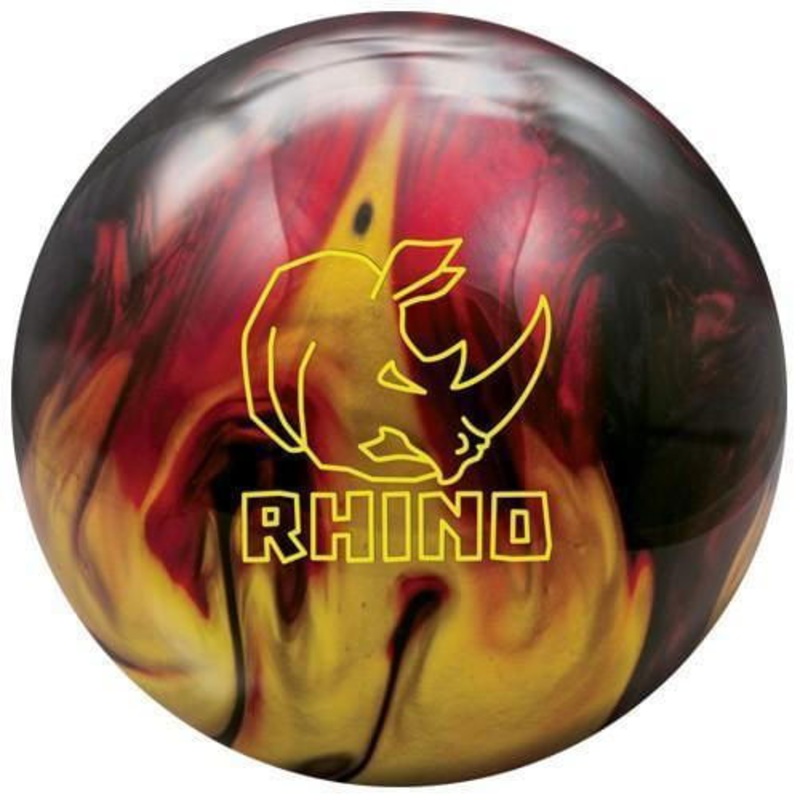 Brunswick Rhino Red Black Gold Pearl Bowling Ball