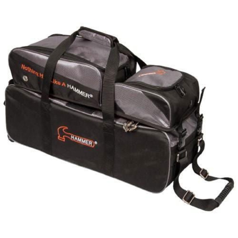 Hammer Triple Tote Plus Black Carbon Bowling Bag