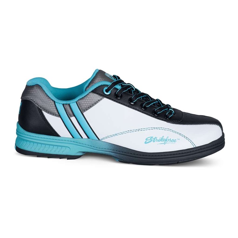 KR Strikeforce Starr White/Black/Teal Right Hand Bowling Shoes Ladies