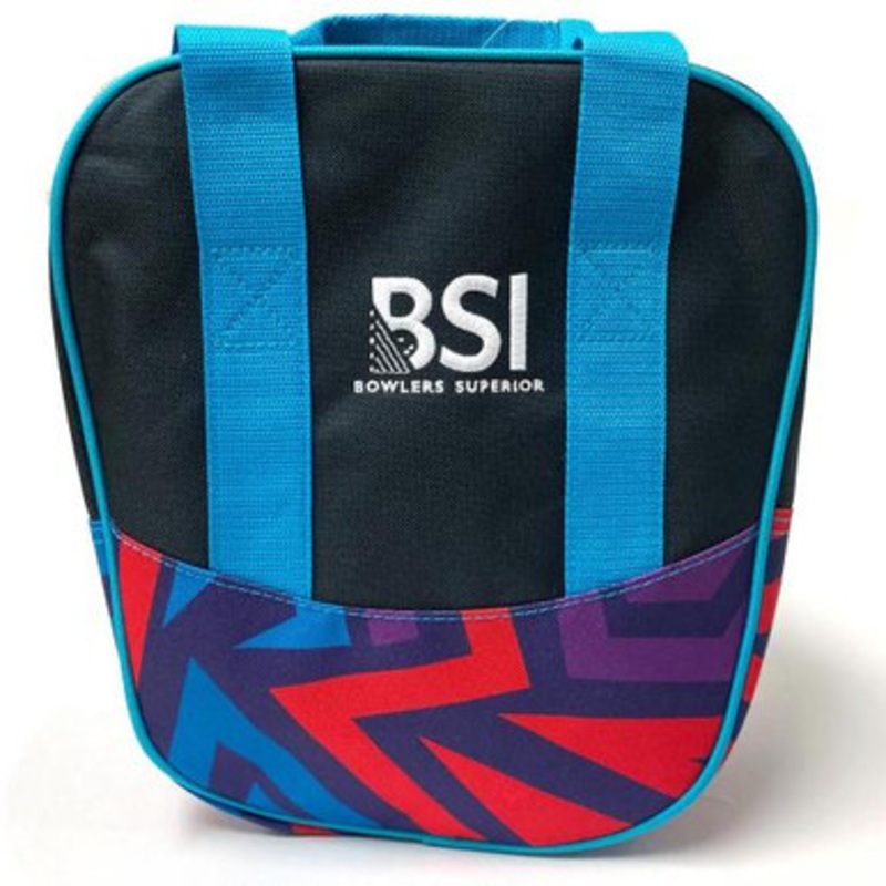 BSI Nova Single Ball Tote Bag Teal/Purple/Red Print
