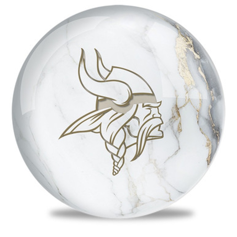 OTBB NFL White Marble Minnesota Vikings Bowling Ball
