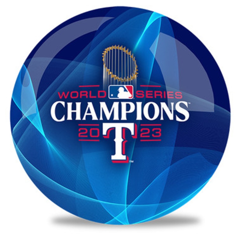 OTBB 2023 World Series Champion Texas Rangers Bowling Ball