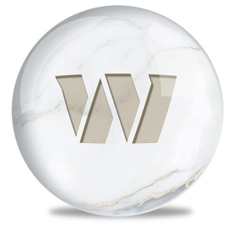 OTBB NFL White Marble Washington Commanders Bowling Ball