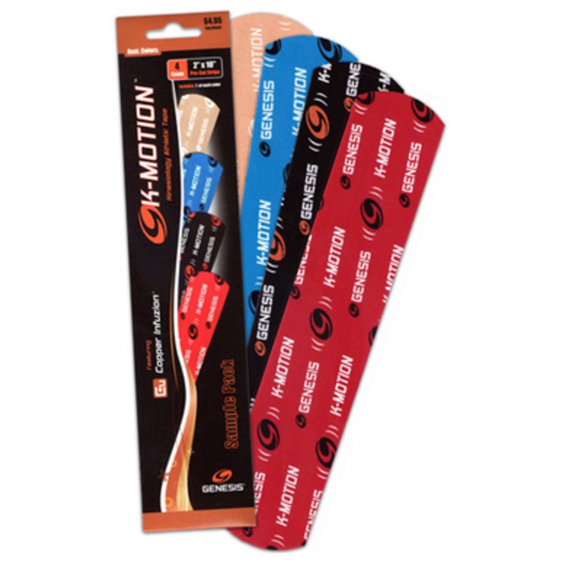 Genesis K-Motion Tape – 4 Pre-Cut Strip Sample Pack