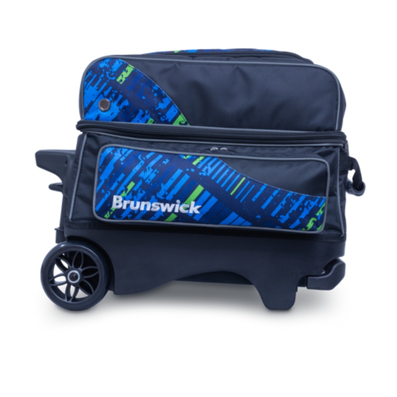 Brunswick Punisher Double Roller Bowling Bag – Blue/Green