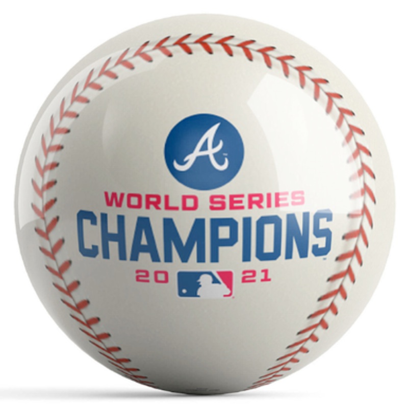 OTBB Atlanta Braves 2021 World Series Champion Baseball Bowling Ball