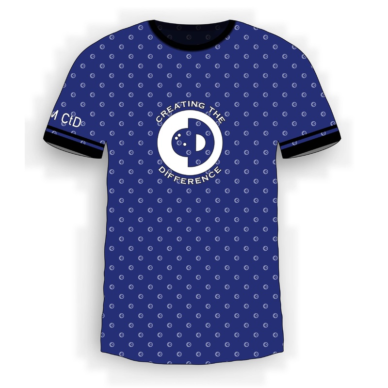 White CTDots on Blue Jersey