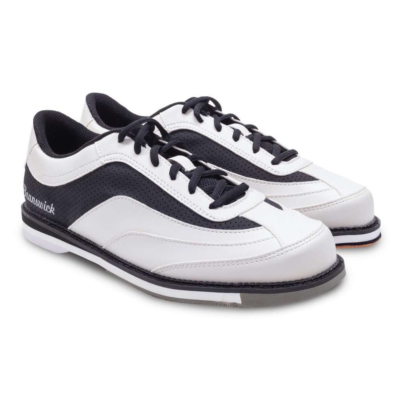 Brunswick Mens Rampage Right Hand Bowling Shoes- White/Black