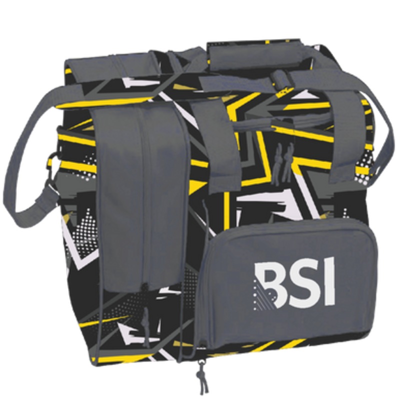 BSI Deluxe Single Ball Tote Bag Yellow/Black Print