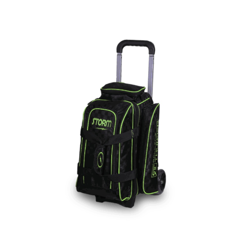 Storm Rolling Thunder 2 Ball Roller Checkered Bowling Bag Black/Lime