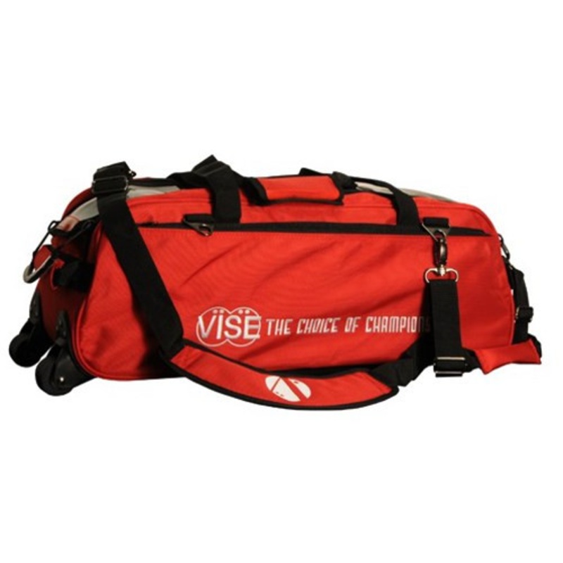 Vise 3 Ball Tote Roller Bowling Bag Red