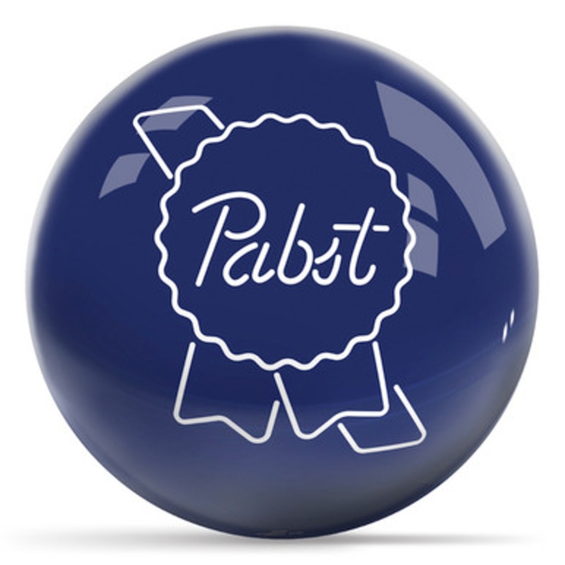 OTBB Pabst Blue Ribbon Pabst Logo Blue Bowling Ball