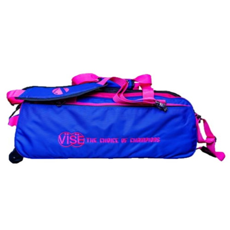 Vise 3 Ball Clear Top Roller/Tote Blue/Pink