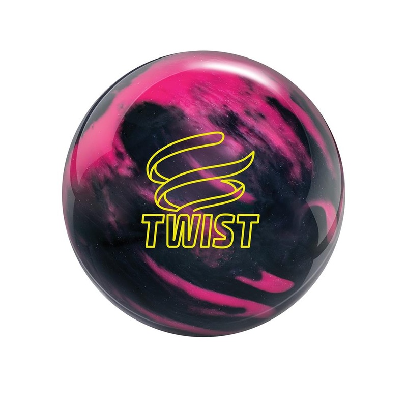 Brunswick PRE-DRILLED Twist Reactive Bowling Ball- Pink/Black (This item includes a free Bowlerstore Rubber Shammy- Colors will vary for the shammy)
