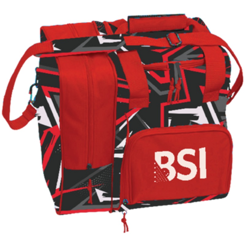 BSI Deluxe Single Ball Tote Bag Red/Black Print