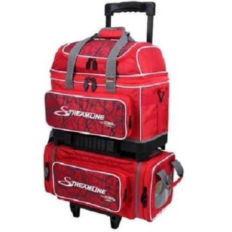 Storm Streamline 4 Ball Roller Bowling Bag- Red Crackle/Red