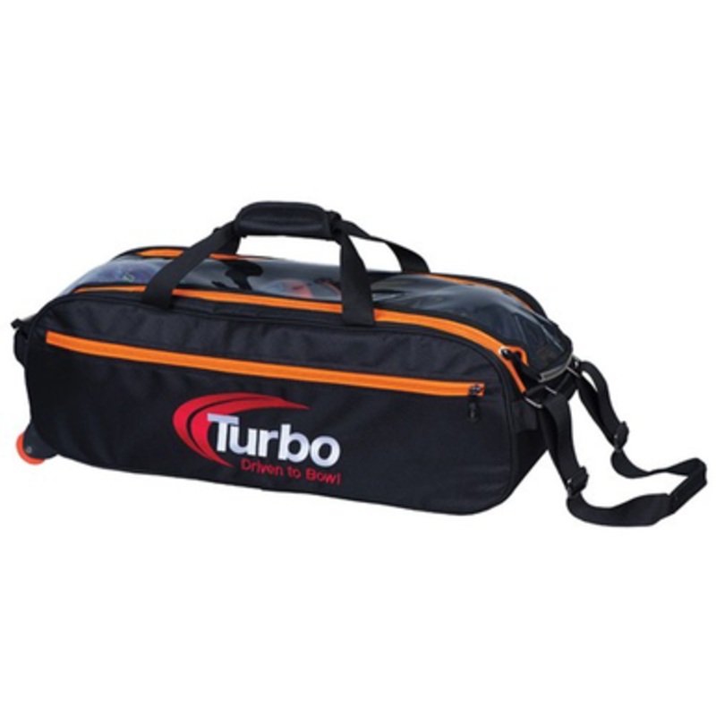 Turbo Pursuit Slim Triple Tote Bag Black/Orange