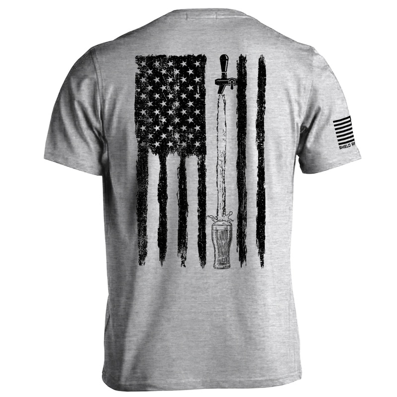 Beer Flag|Tee|Sport Grey|Tan|White|Military Green