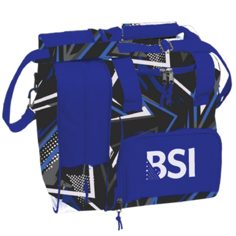 BSI Deluxe Single Ball Tote Bag Blue/Black Print