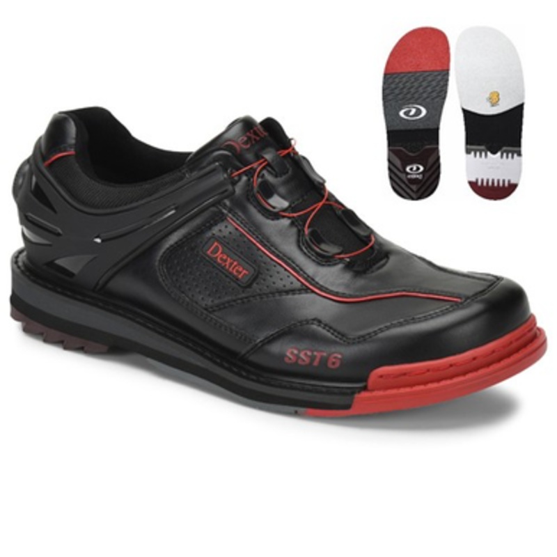 Dexter SST 6 Hybrid Boa Mens Bowling Shoes Black/Red Left Hand