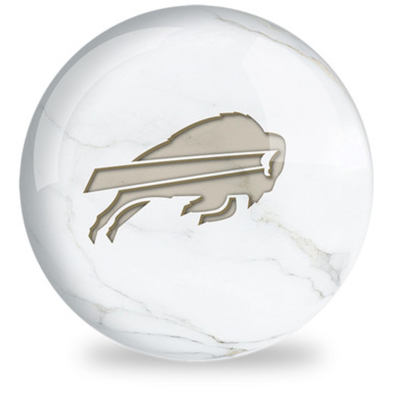 OTBB NFL White Marble Buffalo Bills Bowling Ball