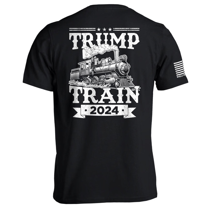 Trump Train|Tee|Comfort Colors Pocket Tee|Comfort Colors Long Sleeve|Hoodie|Black|Navy|Ox Blood|Tan|White|Blue Jean|Crimson|Ivory|True Navy