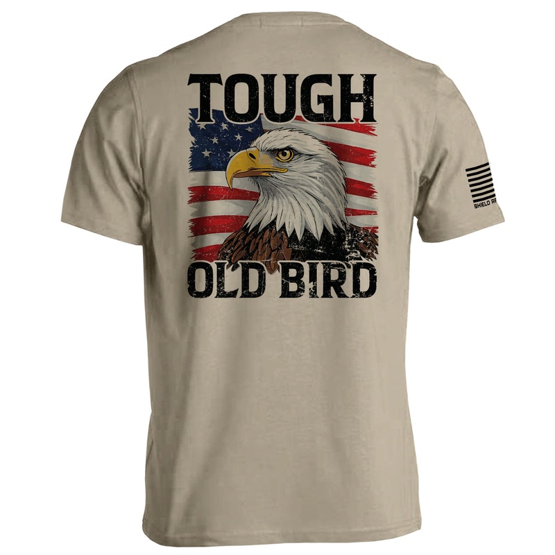 Tough Old Bird|Tee|Comfort Colors Pocket Tee|Comfort Colors Long Sleeve|Hoodie|Tan|Black|White|Crimson|Ivory|Sand