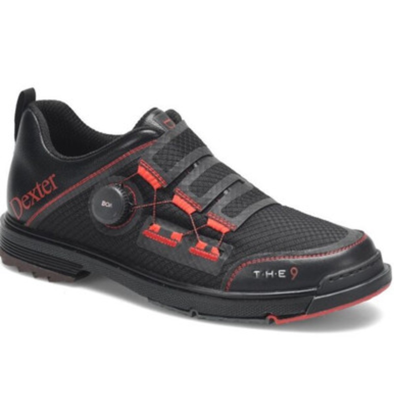 Dexter THE 9 Stryker Boa Bowling Shoes Color Black/Red Medium Width