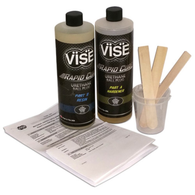 Vise Rapid Cure Urethane Ball Plug 1/4 Gallon Kit