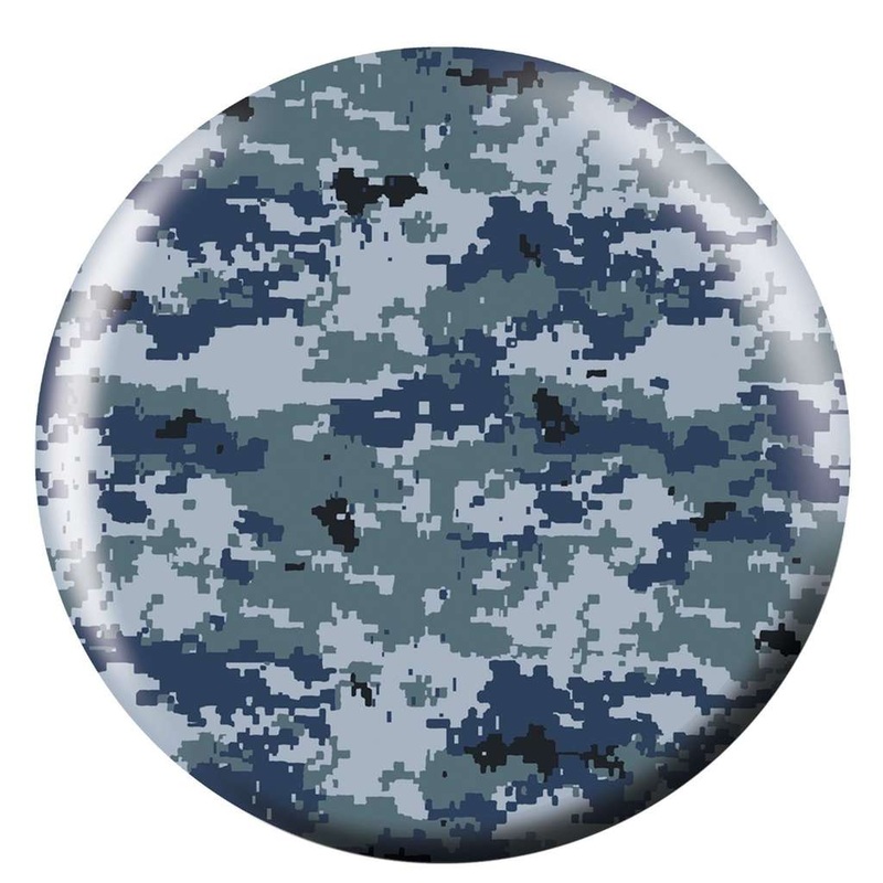 Blue/Gray Camouflage Bowling Ball