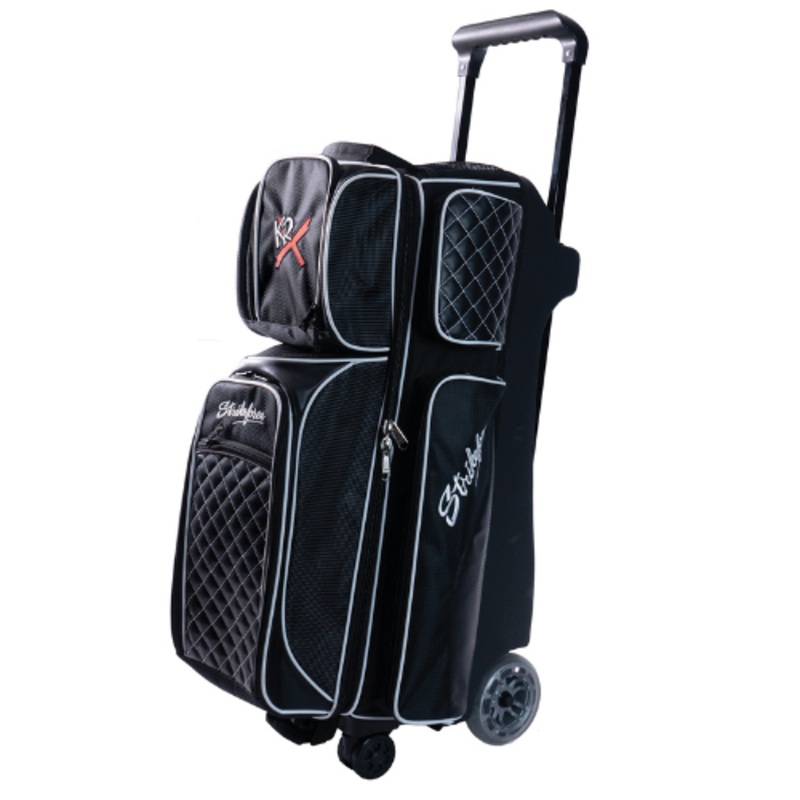 KR Strikeforce Royal Flush 360 Triple Roller Black Bowling Bags