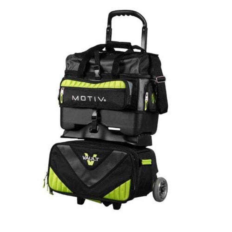Motiv Vault 4 Ball Stackable Roller Grey Lime Bowling Bag