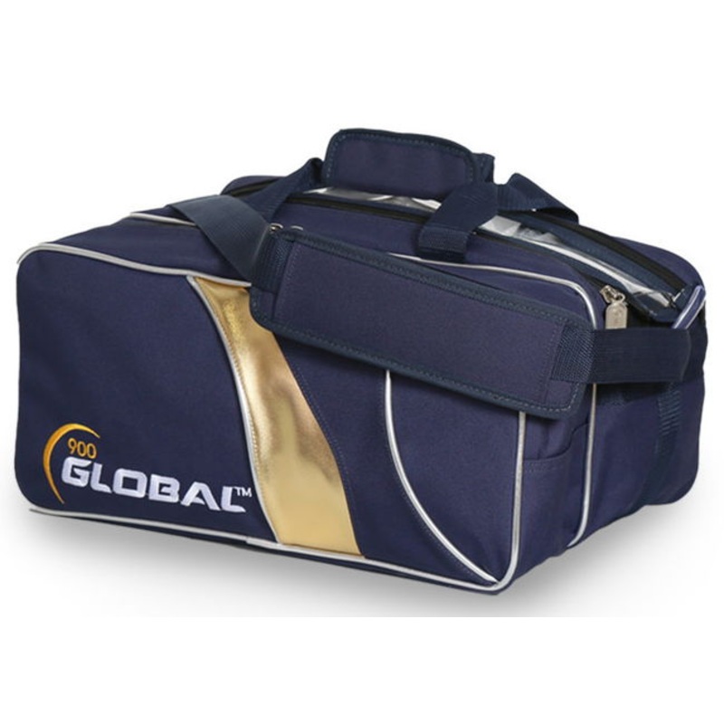 900Global 2 Ball Travel Tote Blue/Gold