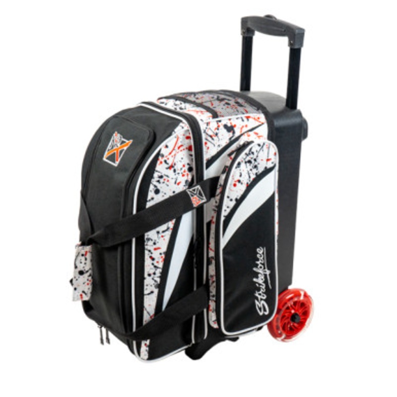 KR Strikeforce Cruiser Smooth 2 Ball Roller Bag White/Black/Red Splash