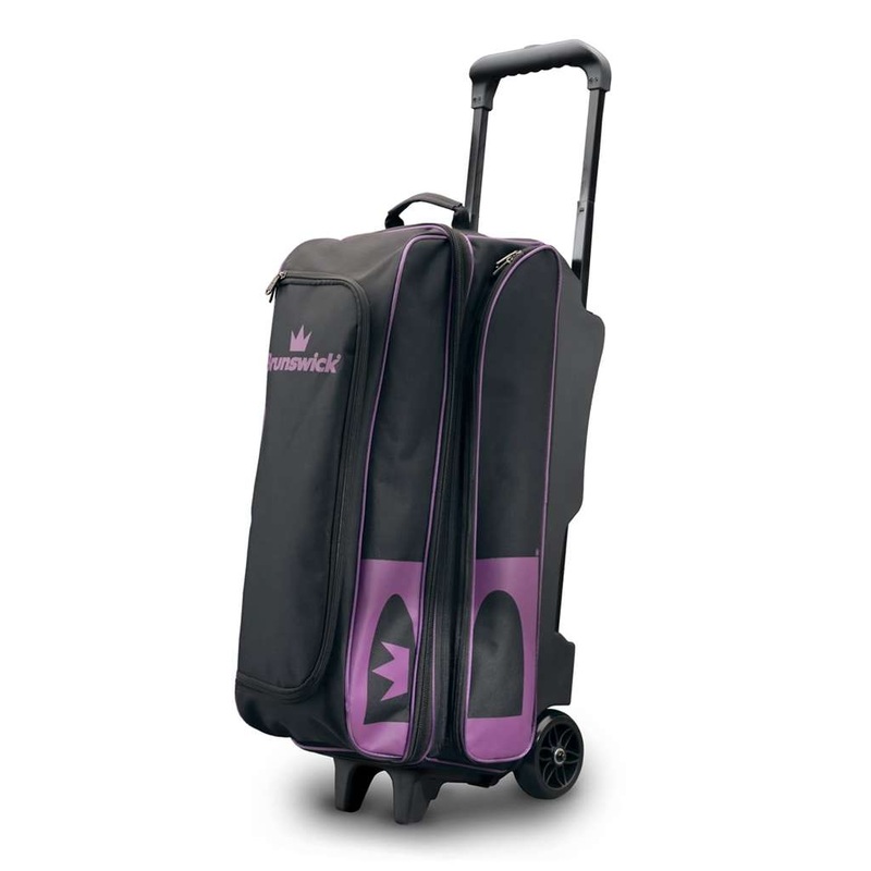 Brunswick Blitz Triple Roller Bowling Bag – Black/Purple