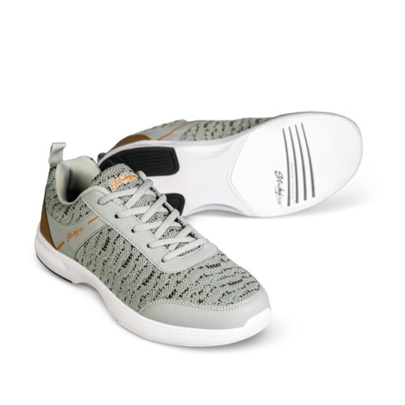 Strikeforce Men’s Flyer Mesh Lite Bowling Shoes – Grey/Tan