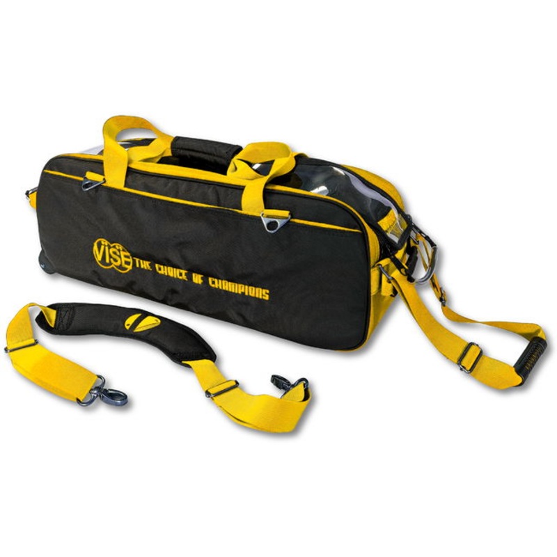 Vise 3 Ball Clear Top Roller/Tote Black/Yellow